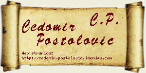 Čedomir Postolović vizit kartica